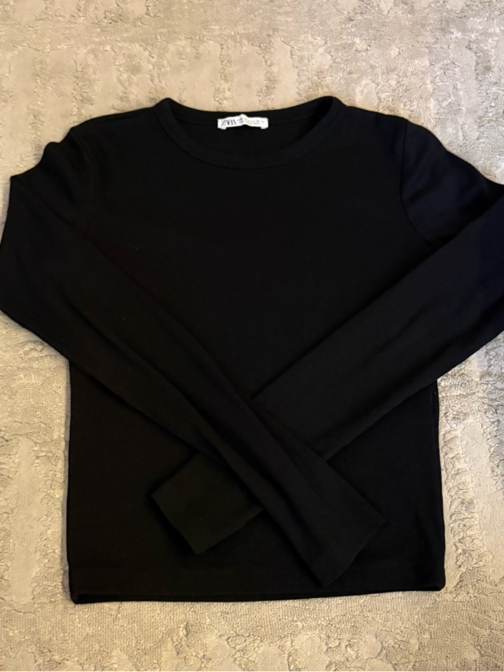 Zara Black Long Sleeve Top
